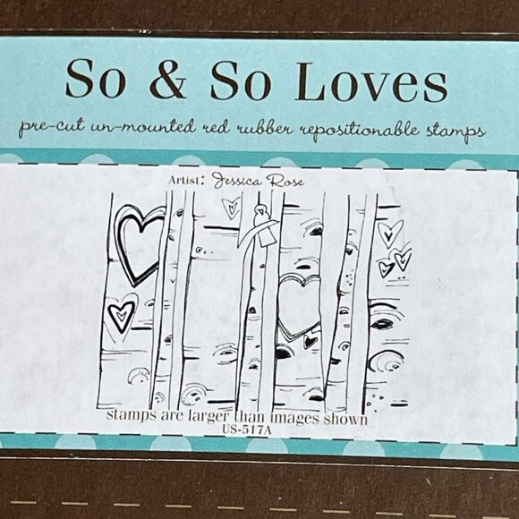 Unity Stamp Company SO & SO LOVE Stamp US-517A Heart Carved Trees - Picture 7 of 8